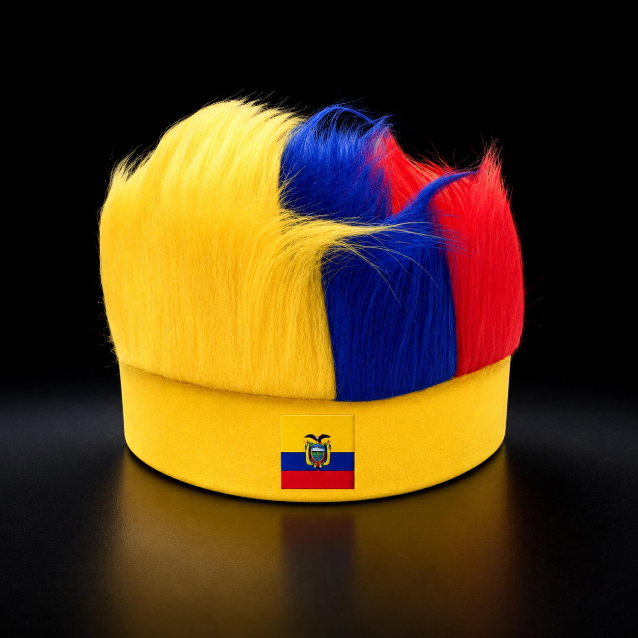 Ecuador Flag Soccer Wig for Passionate Fans