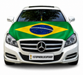 Brazil Flag Car Hood Cover for Sedans