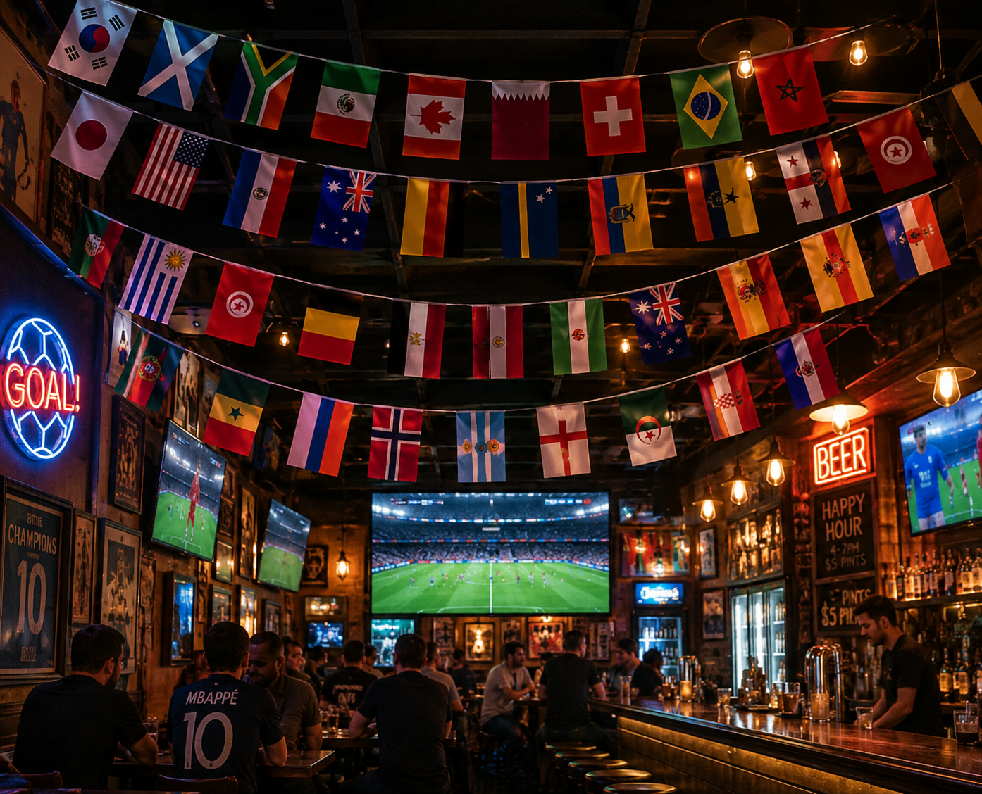 48 World Flag Hanging Banner Set 🌍⚽