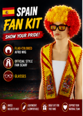 World Cup Ultimate Fan Set with Wig Scarf and Glasses